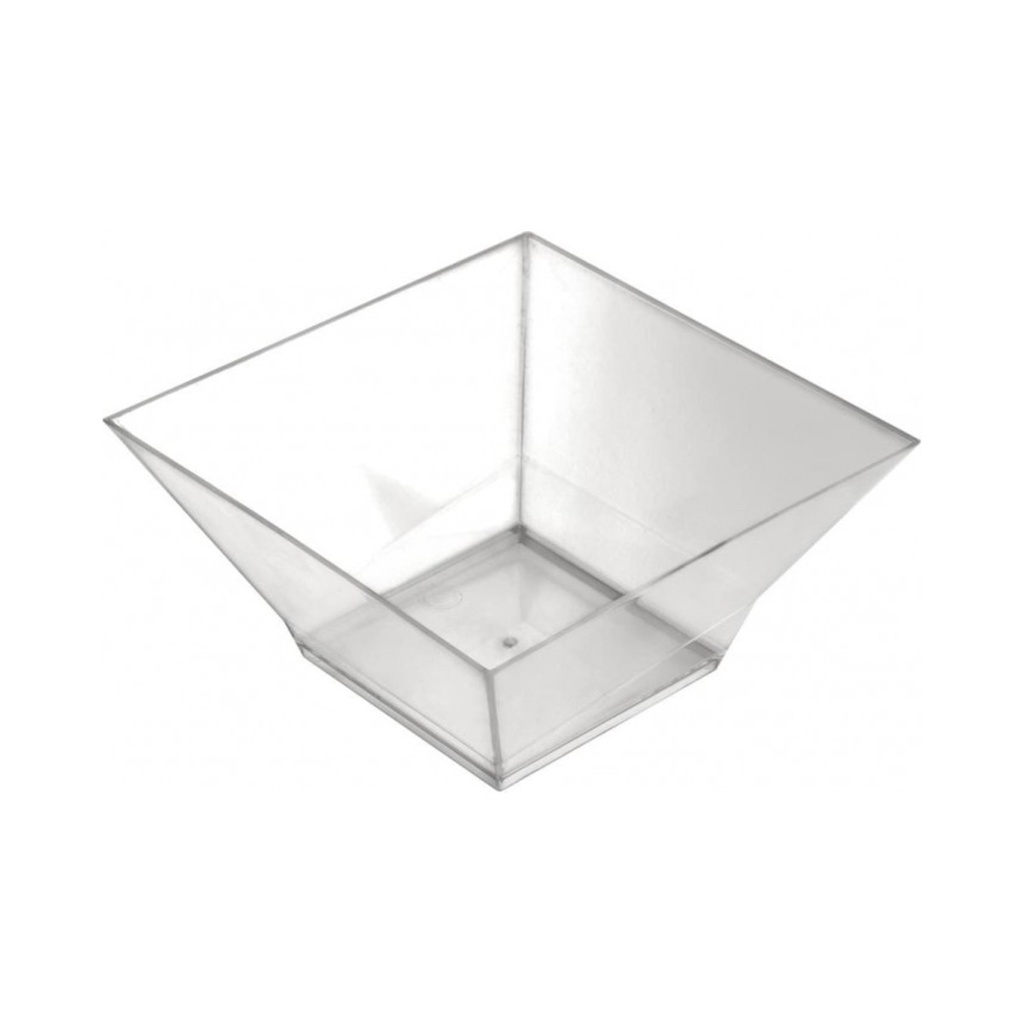 Pagoda maxi desszertes tálka 500ml víztiszta 110x110x70mm PS 20db/cs 240db/krt