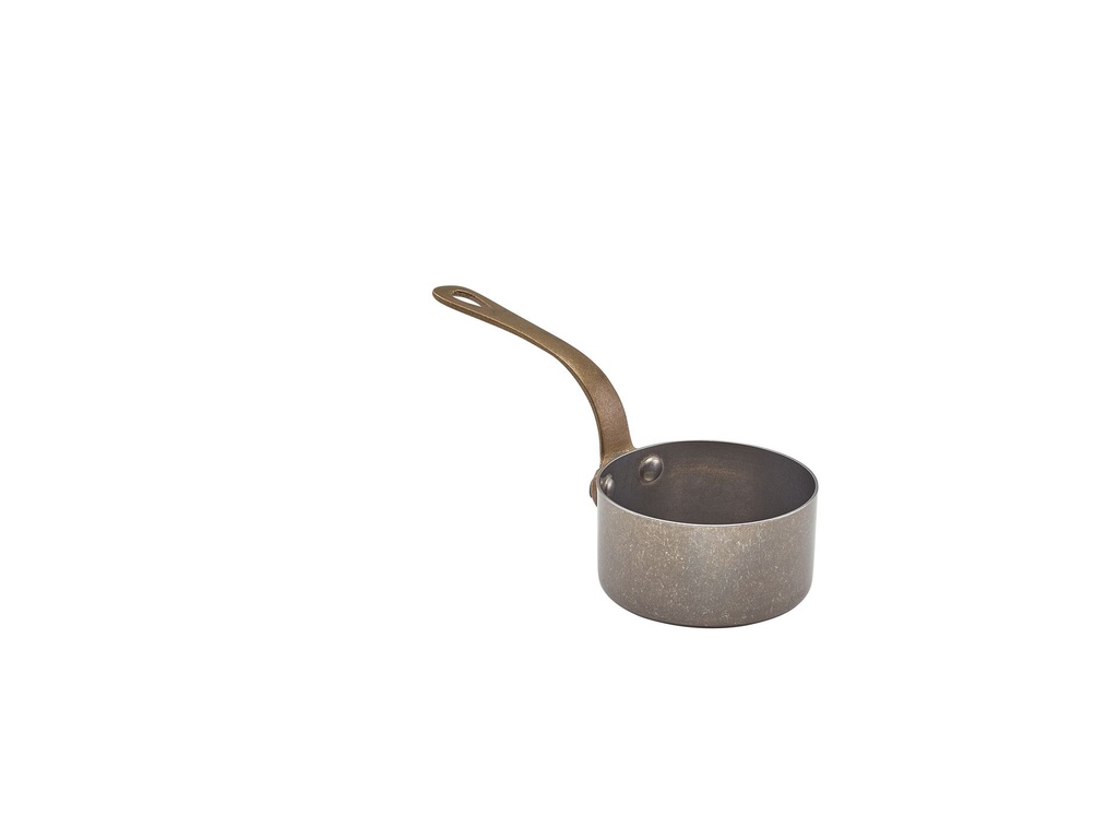 Genware antik acél mini szószos serpenyő 7x3,75cm