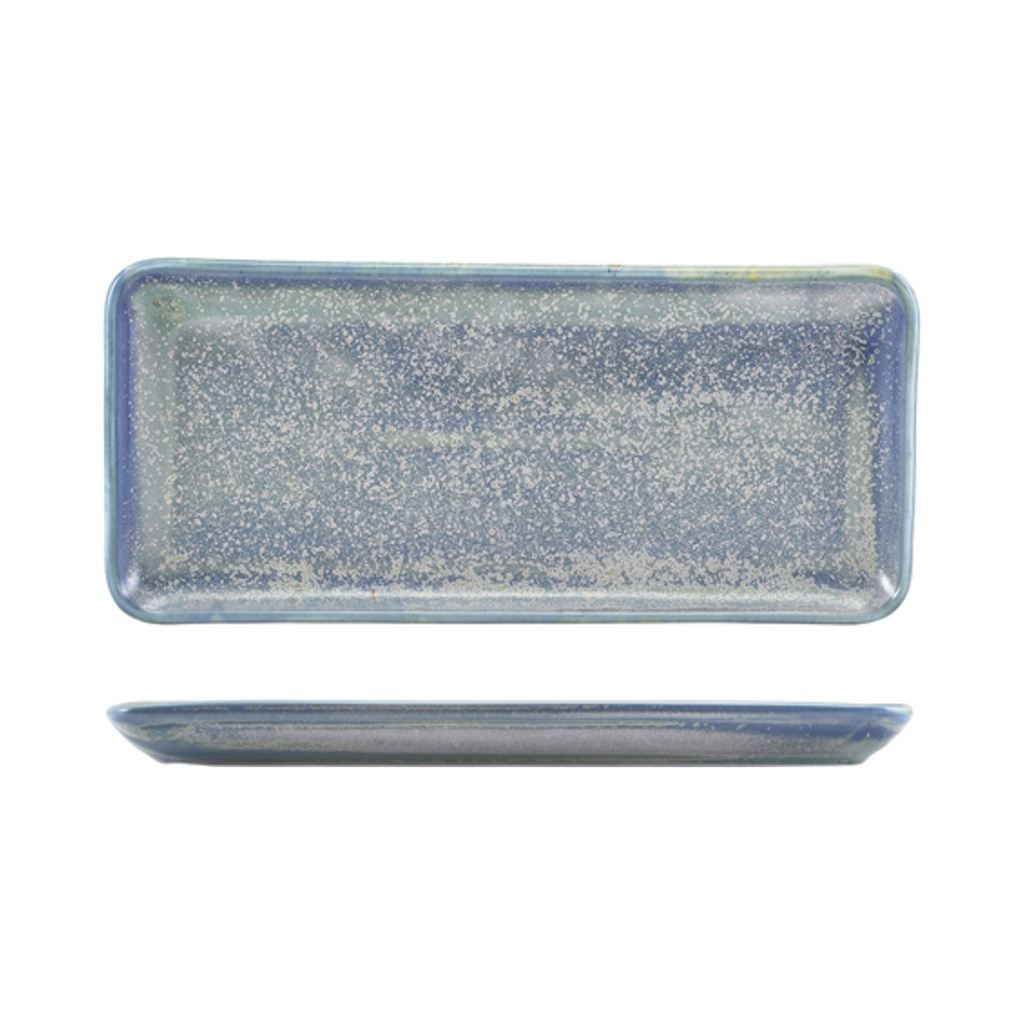 Terra porcelán tengerhab keskeny szögletes tányér 31x14cm