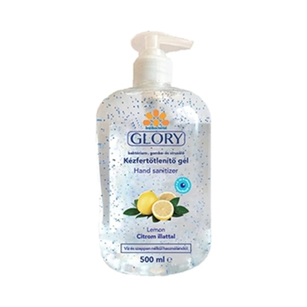 Glory kézfertőtlenítő gél 0,5L pumpás 3db/cs 12db/krt