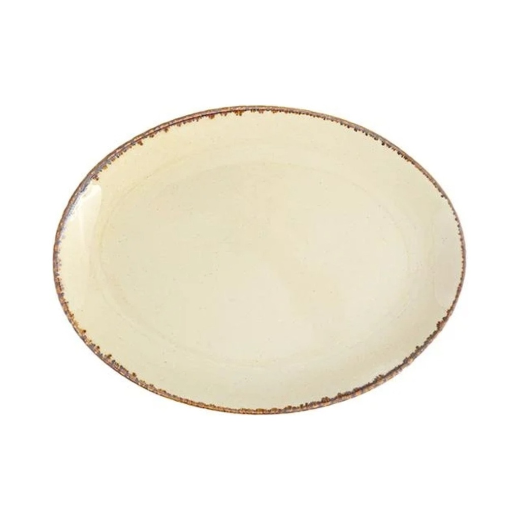 Seasons sárga ovális tányér 18 cm