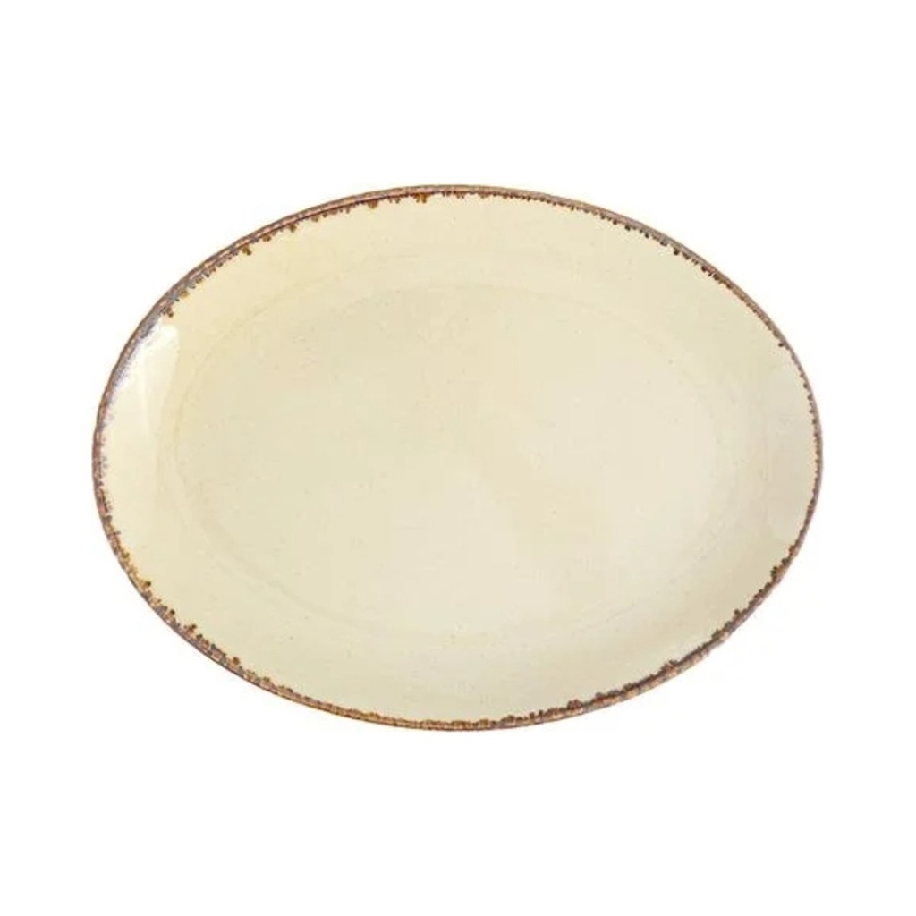 Seasons sárga ovális tányér 31 cm