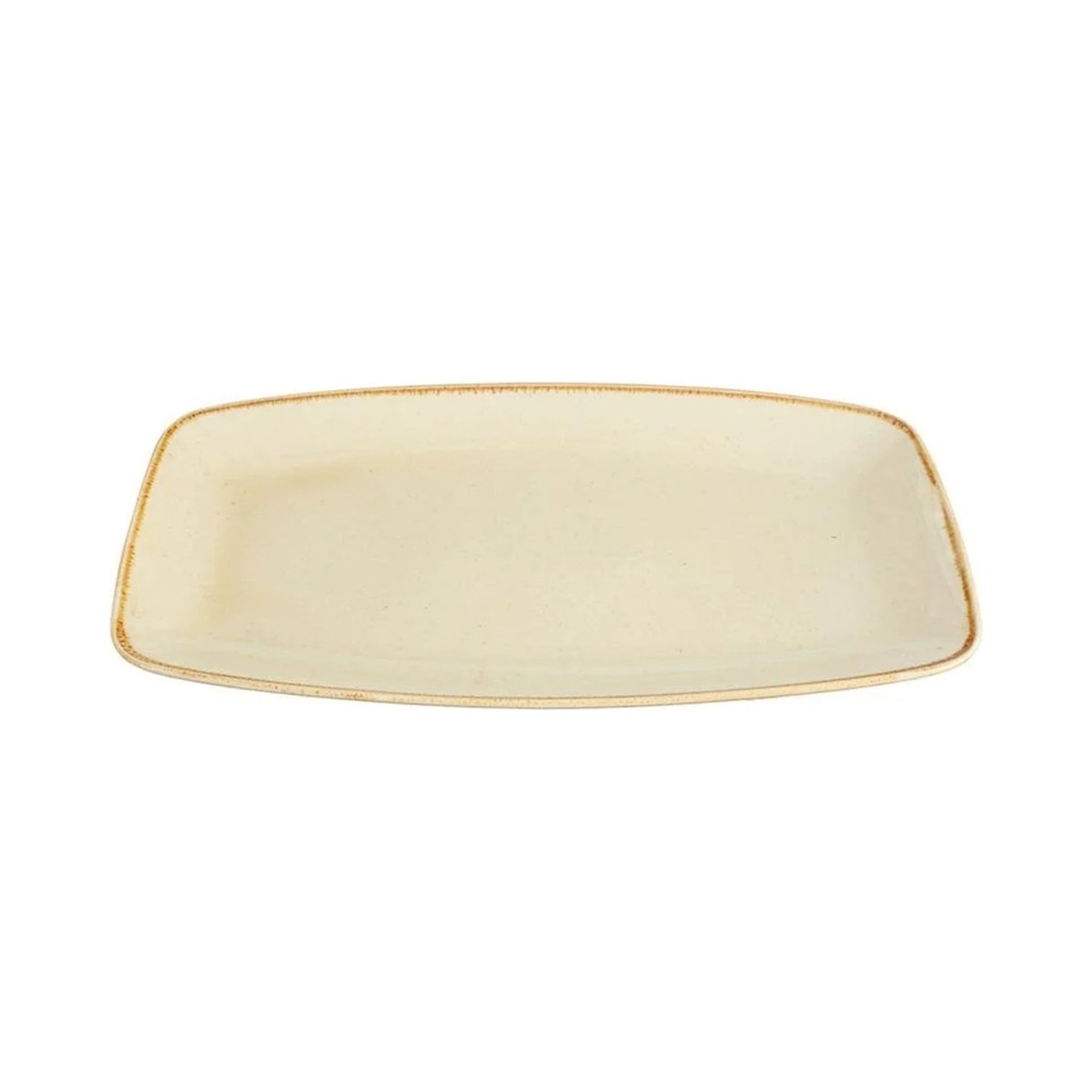 [04ALM001404] Seasons sárga ovális tányér 32 cm