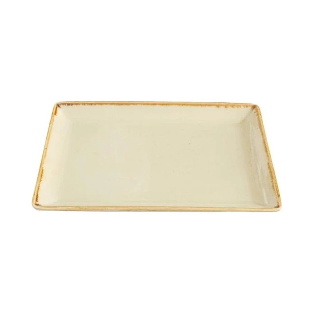 [04ALM001511] Seasons sárga Reggeliző tányér 26x35 cm