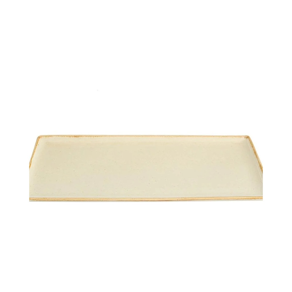 [04ALM001594] Seasons sárga Szögletes Baton Tortatányér 35x16 cm