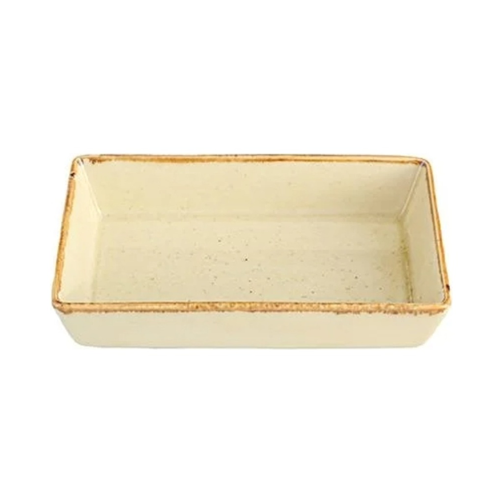 [04ALM002061] Seasons sárga Reggeliző és Előételes tányér 8x14 cm