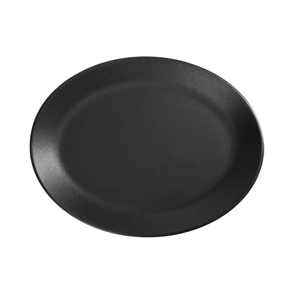 Seasons fekete ovális tányér 18 cm