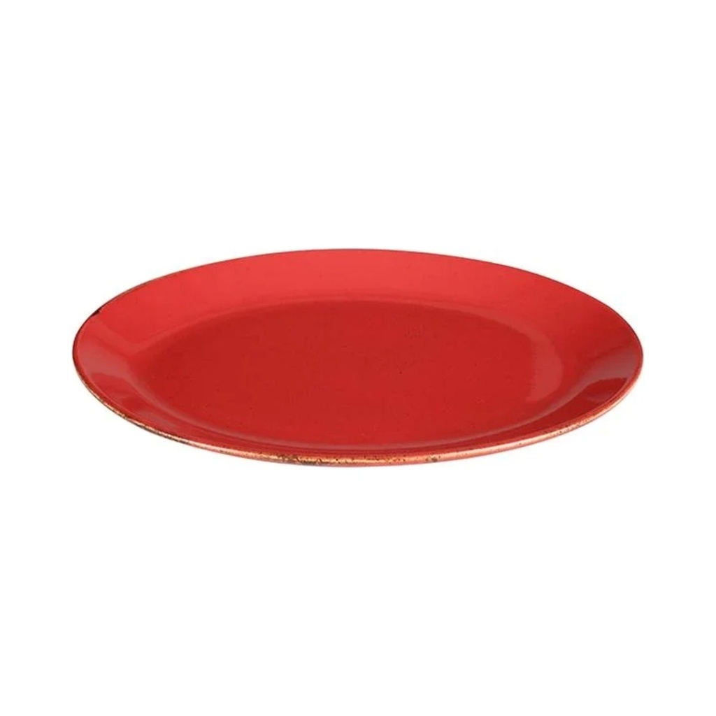 Seasons piros ovális tányér 24 cm