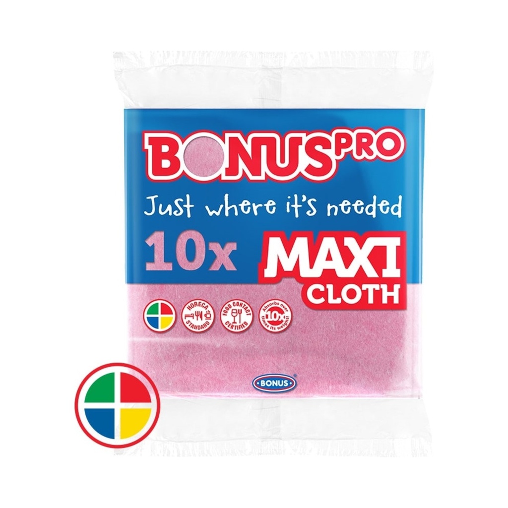 Bonus Pro Maxi Általános törlőkendő rózsaszín 38x40cm 10/1 20cs/krt