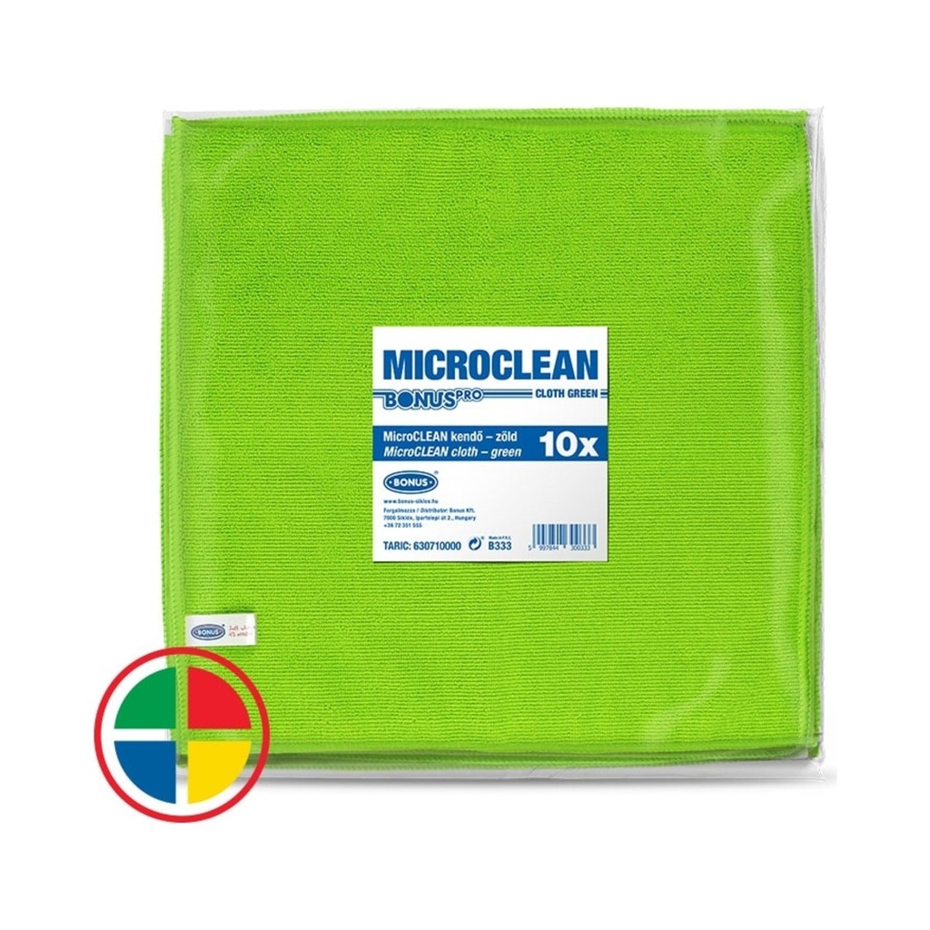 Bonus Pro Micro Clean kendő zöld 32x32cm 10/1 5cs/krt