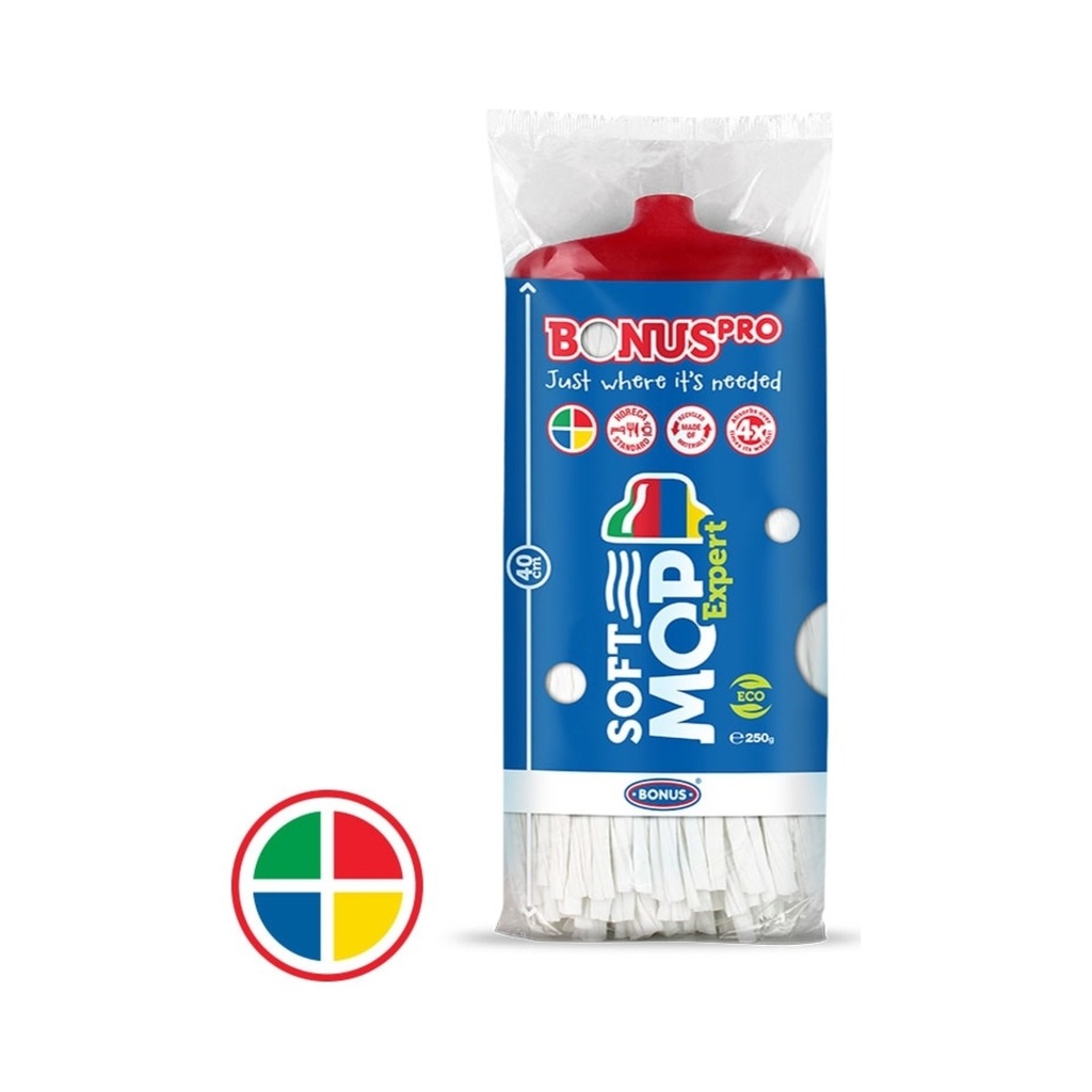 [B788] Bonus Pro Soft Mop Expert felmosófej piros 250gr 16db/krt