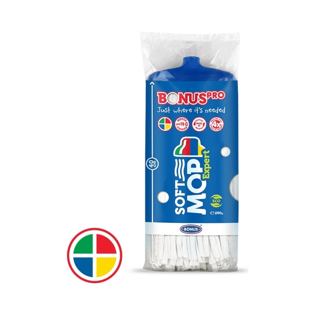 [B979] Bonus Pro Soft Mop Expert felmosófej kék 250gr 16db/krt