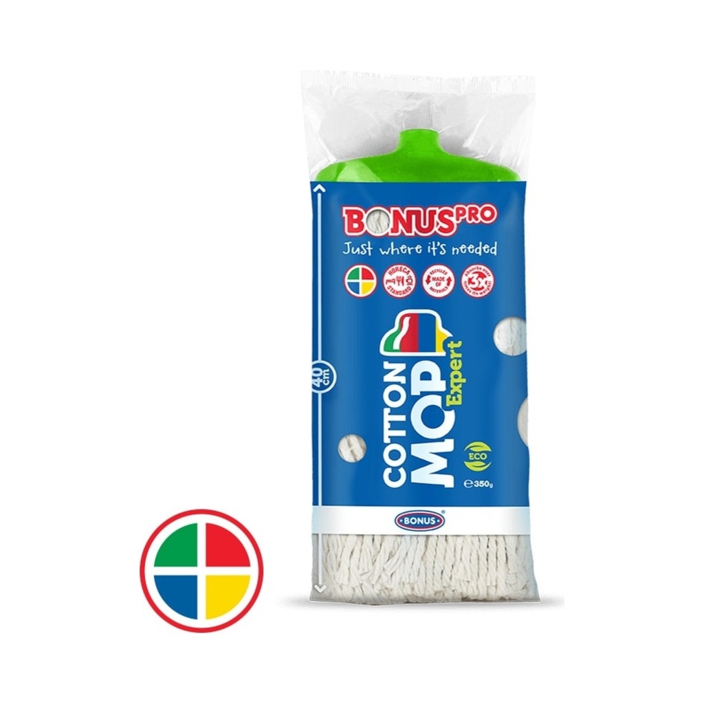 [B856] Bonus Pro Cotton Mop Expert felmosófej zöld 350gr