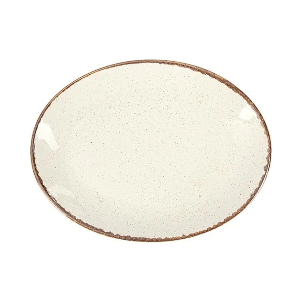 Seasons bézs ovális tányér 18 cm