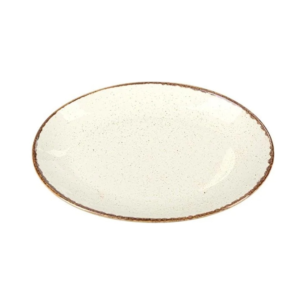 Seasons bézs ovális tányér 24 cm