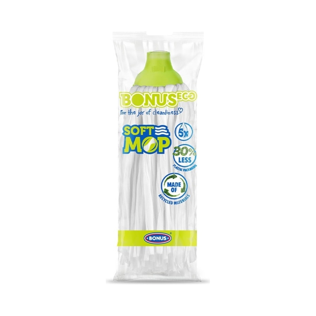 [B278] Bonus Soft Mop felmosófej fehér 145g 33x9x6cm 18db/krt