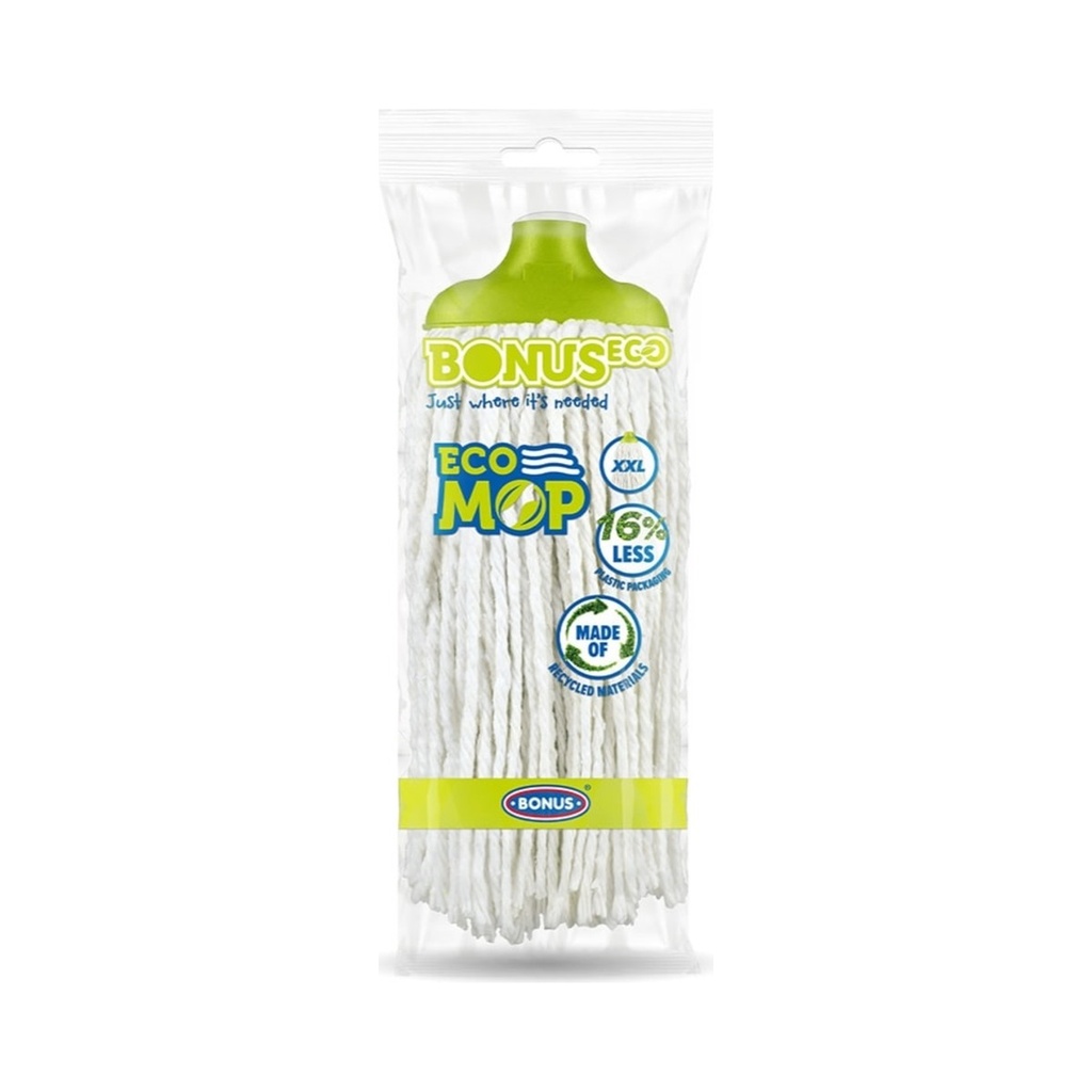 [B408] Bonus Cotton Mop XL felmosófej fehér 190gr 34x9x6cm 216db/krt