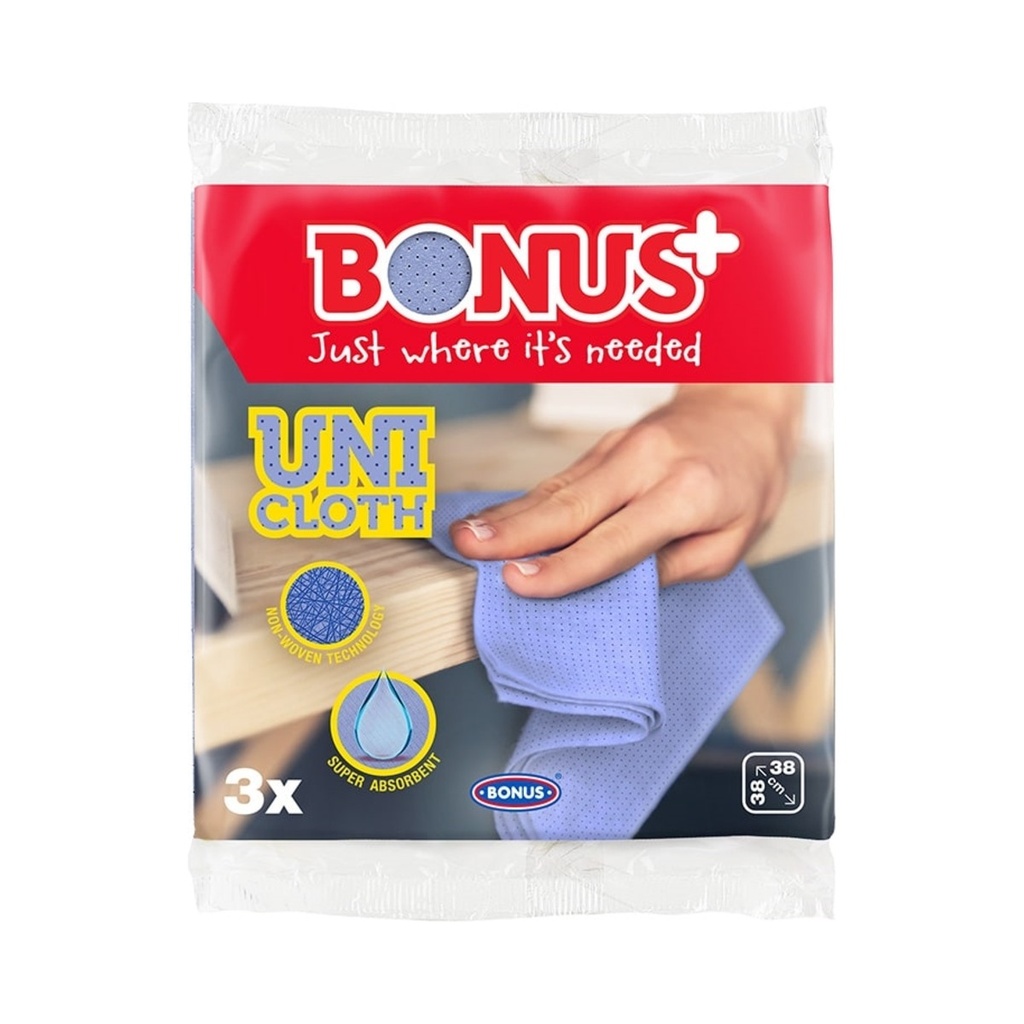 Bonus UNI törlőkendő 3db-os 38x38cm 150cs/krt