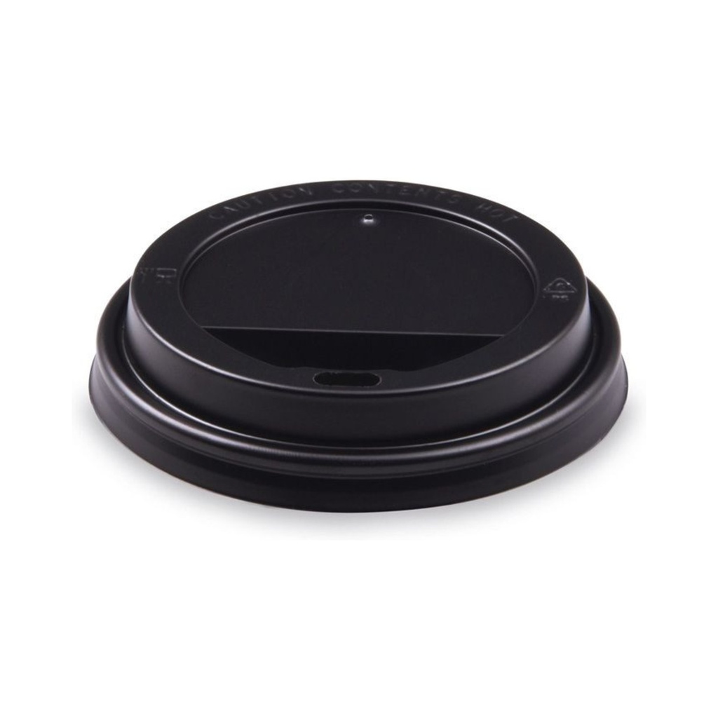 Műa. PS fekete ivólyukas tető (O90mm) 360-480ml-es papír pohárra 100db/cs 1000db/krt (HSL90)