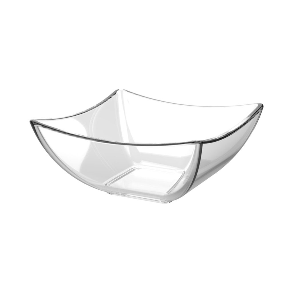 Quadrata műa. víztiszta kínáló tálka 95ml 79x79x36,2mm SAN 6db/cs 72db/krt