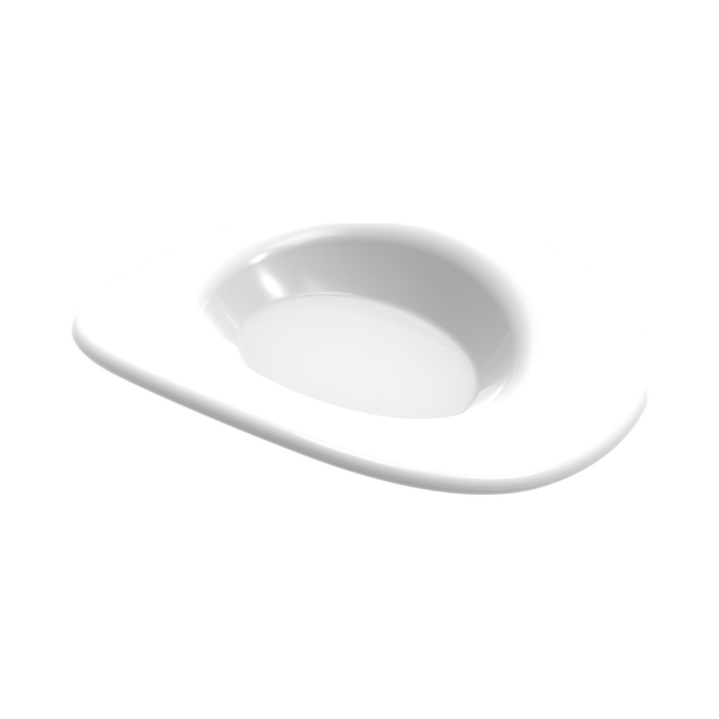 Elliptikus Formájú Fingerfood Kínáló Tálka Fehér SAN 87,7x70,6x12,8mm 10ml 6db/cs 96db/krt