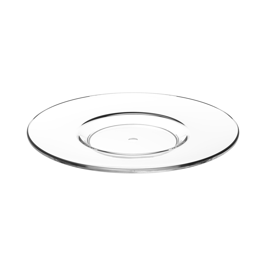 [6733-21] Cappuccinos Csésze Alj Víztiszta SAN O129mm 6db/cs 36db/krt