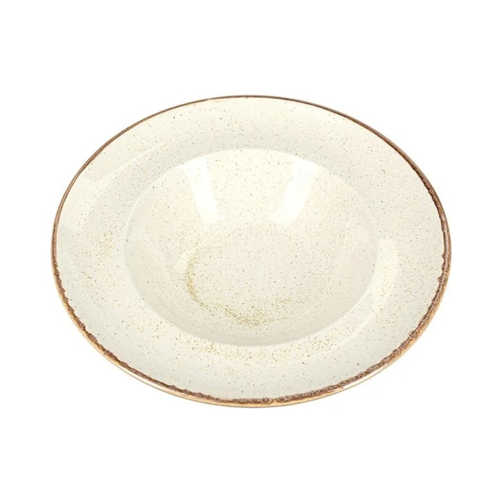 [04ALM002257] Seasons Bézs Mély Tányér 26cm