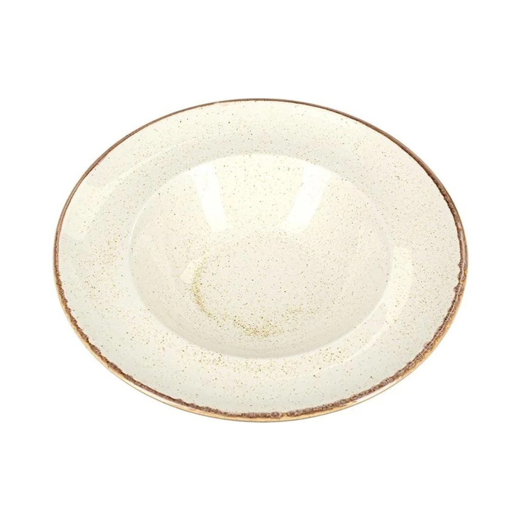 [04ALM002250] Seasons Bézs Mély Tányér 30cm