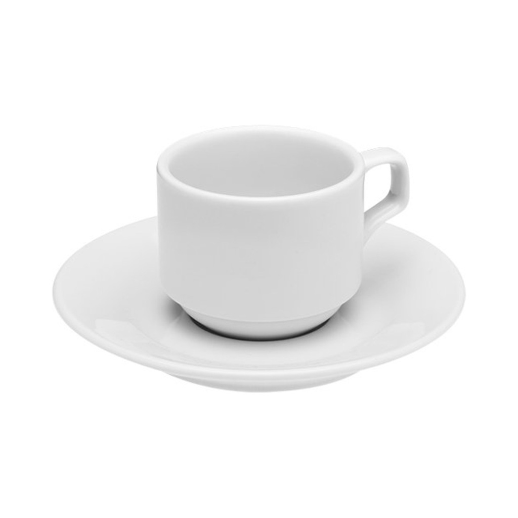 [04A+P018615] Soley Kávéscsésze és Alj Fehér 85ml