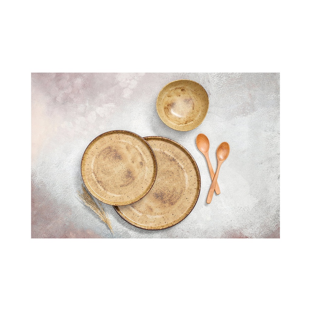 [04SWA000240] Stoneware Natura 3 darabos tányér készlet