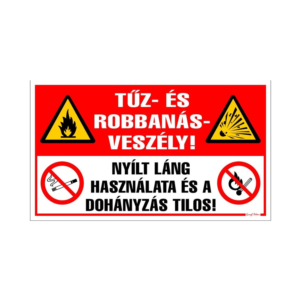 Dekortábla 30x17,5cm Tűz- és robbanásveszély! Nyílt láng..