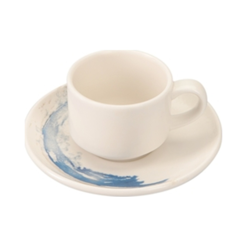 Quartet Aqua stócolható kávéscsésze és Coupe csészealj 85 ml 12db/krt