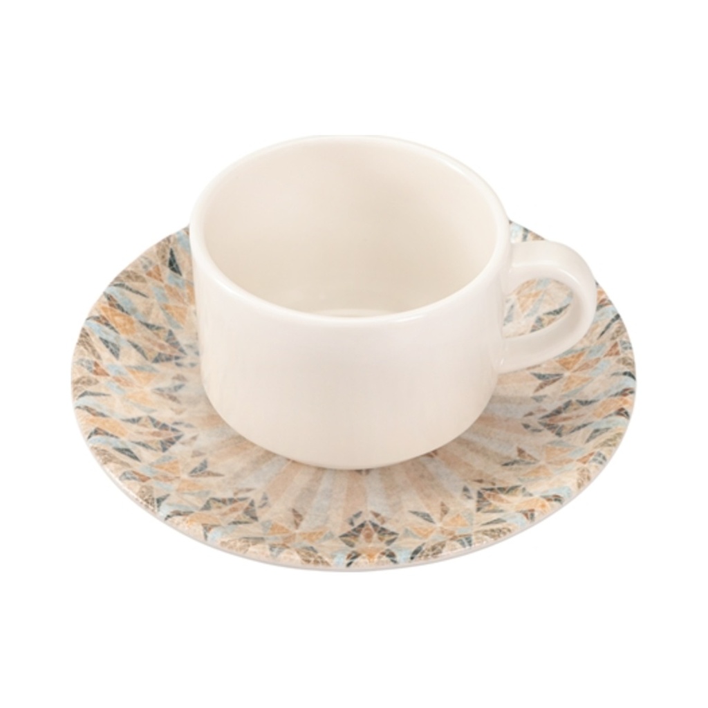 [04PIO001085] Prisma stócolható kávéscsésze és Coupe csészealj 85 ml 12db/krt