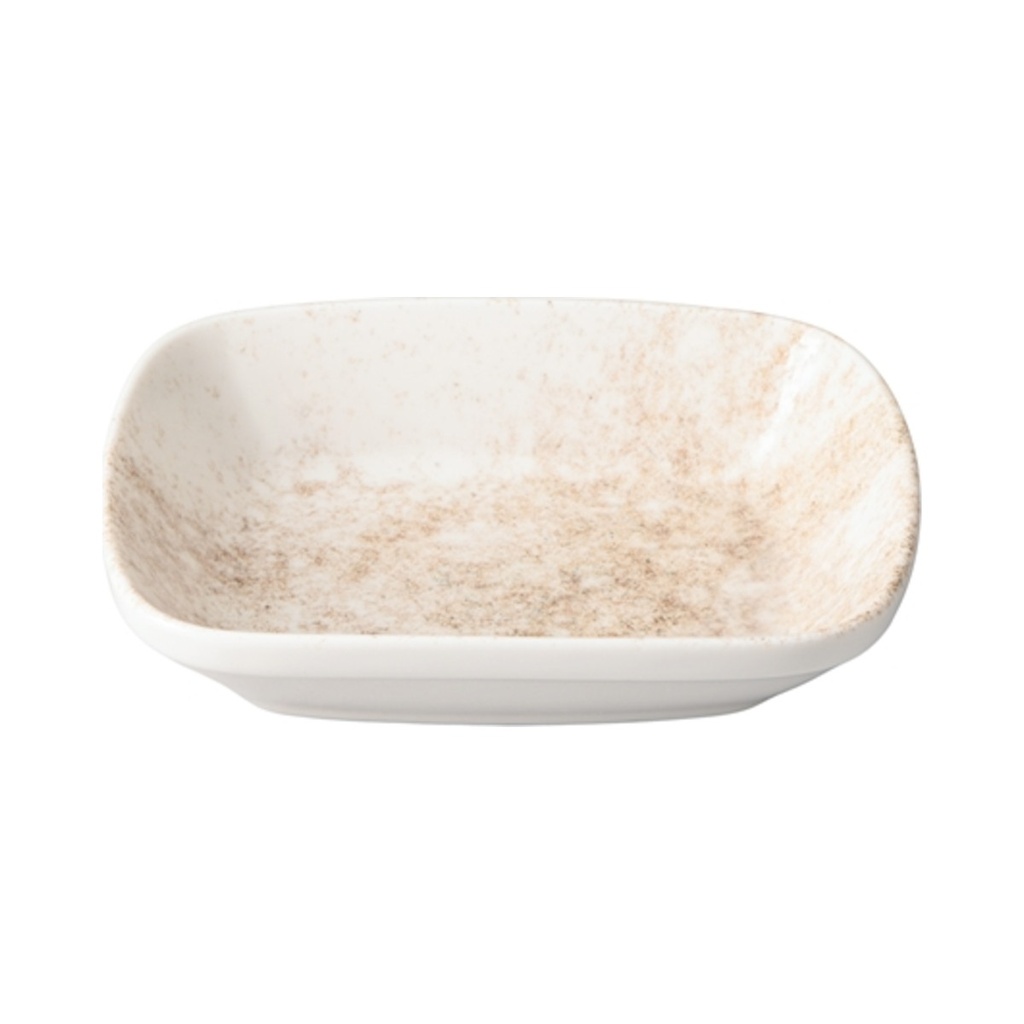 Smoky matt barna szögletes tányér 17 cm 6db/krt