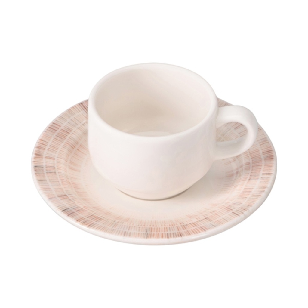 [04PIO001184] Arena stócolható kávéscsésze és Coupe csészealj 220 ml 12db/krt