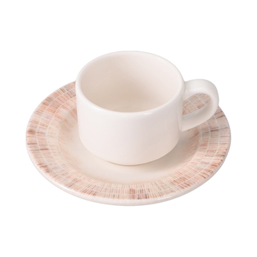 [04PIO001177] Arena stócolható kávéscsésze és Coupe csészealj 85 ml 12db/krt