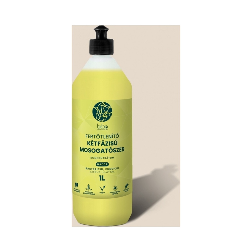 [BI035] IP.Kétfázisú fertőtlenítő mosogatószer Cleaneco 1L sportkupakos