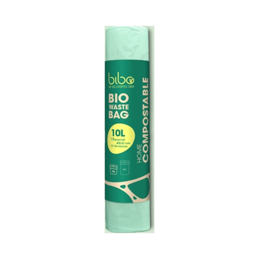 HZS.Bibo Bio Hulladékgyűjtő zsák 10L (40x43cm), 17-18mic, 15 darab / roll (48roll/cs) szemeteszsák, roll ár