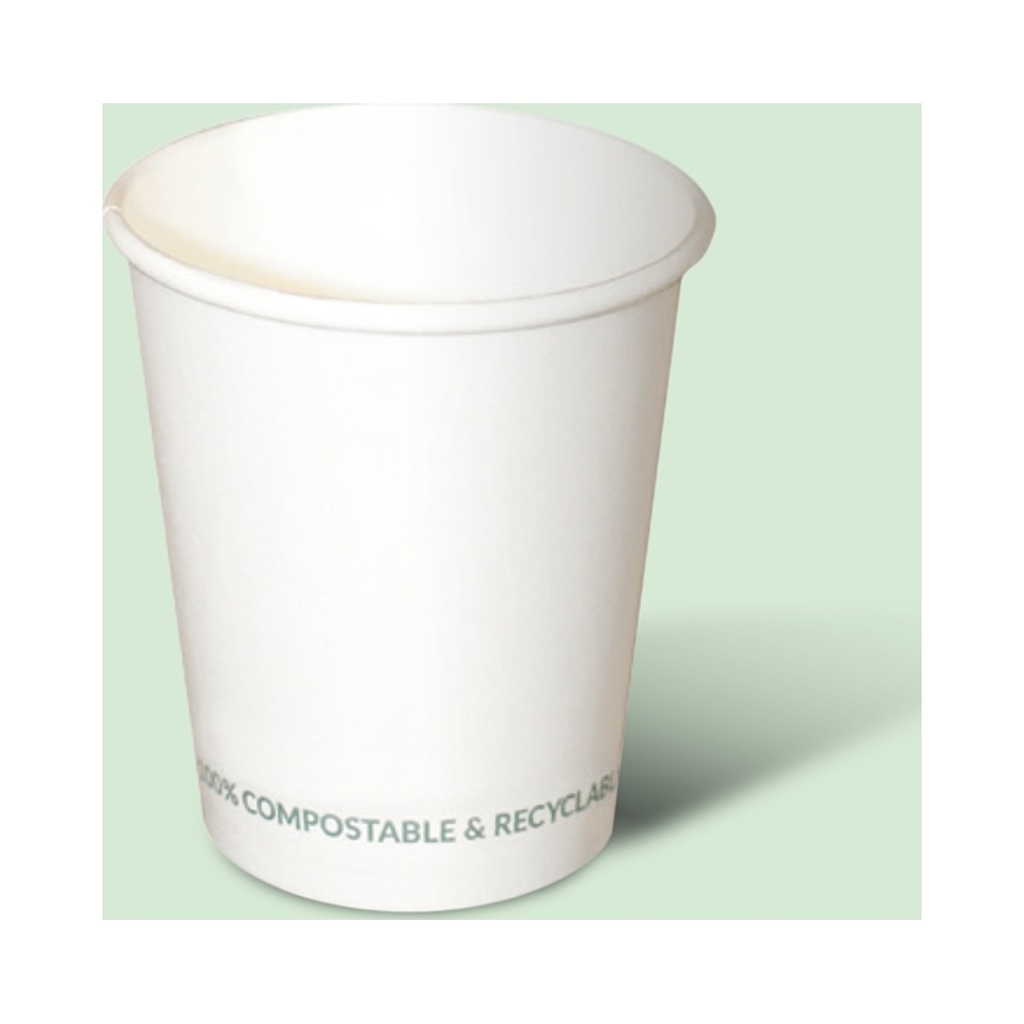 [BI40.1222] EV.Műanyagmentes FEHÉR papírpohár 3dl (12oz), 50db/cs (20cs/#)