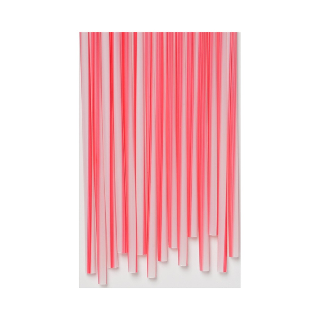 [BI1504] EV.Szívószál BIO fehér-piros csavart csíkos 6,5mm 23cm 3500db/krt (500 db/csomag, 7 csomag/karton)