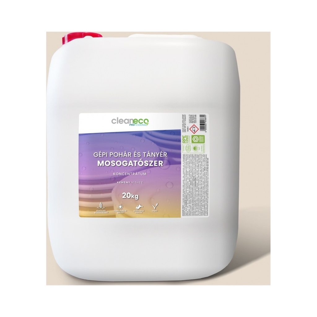 IP.Gépi pohár és tányér mosogatószer koncentrátum, kemény vízhez Cleaneco 20KG
