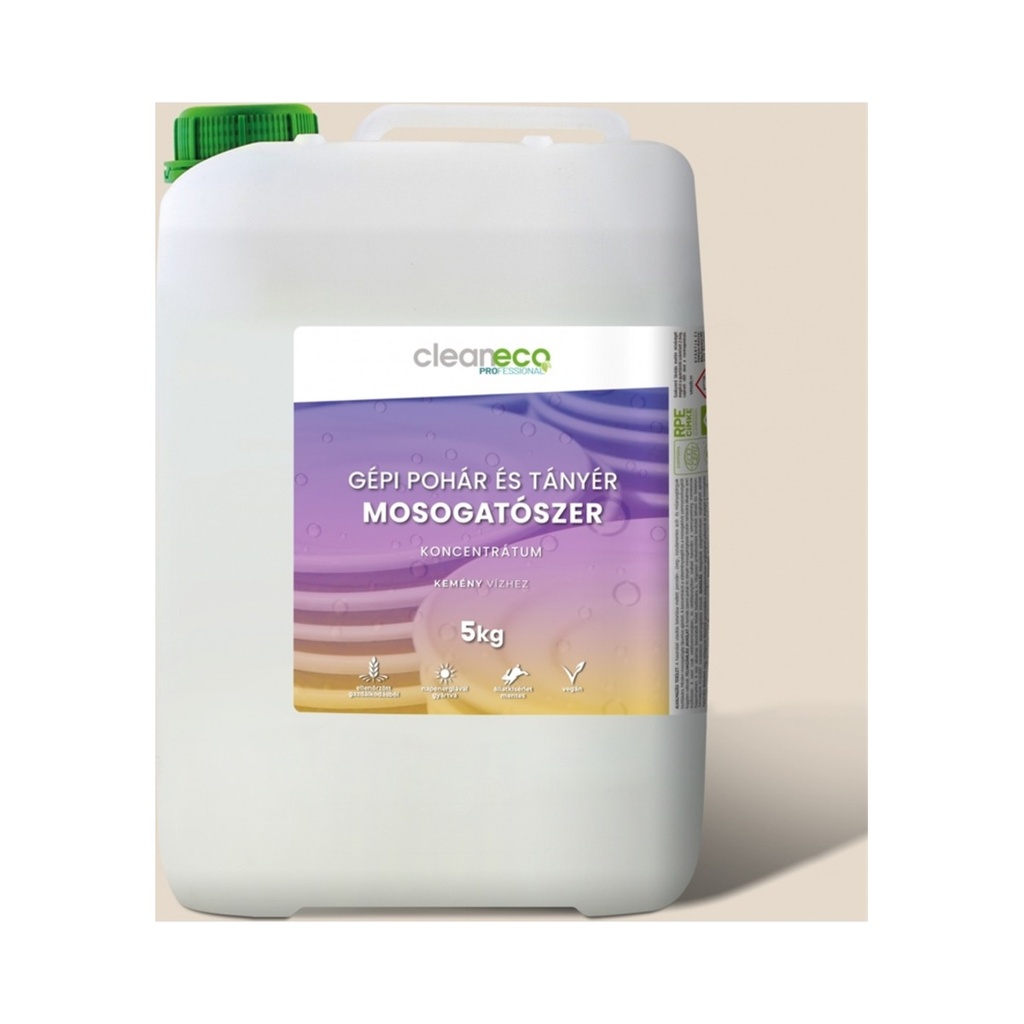 IP.Gépi pohár és tányér mosogatószer koncentrátum, kemény vízhez Cleaneco 5kg