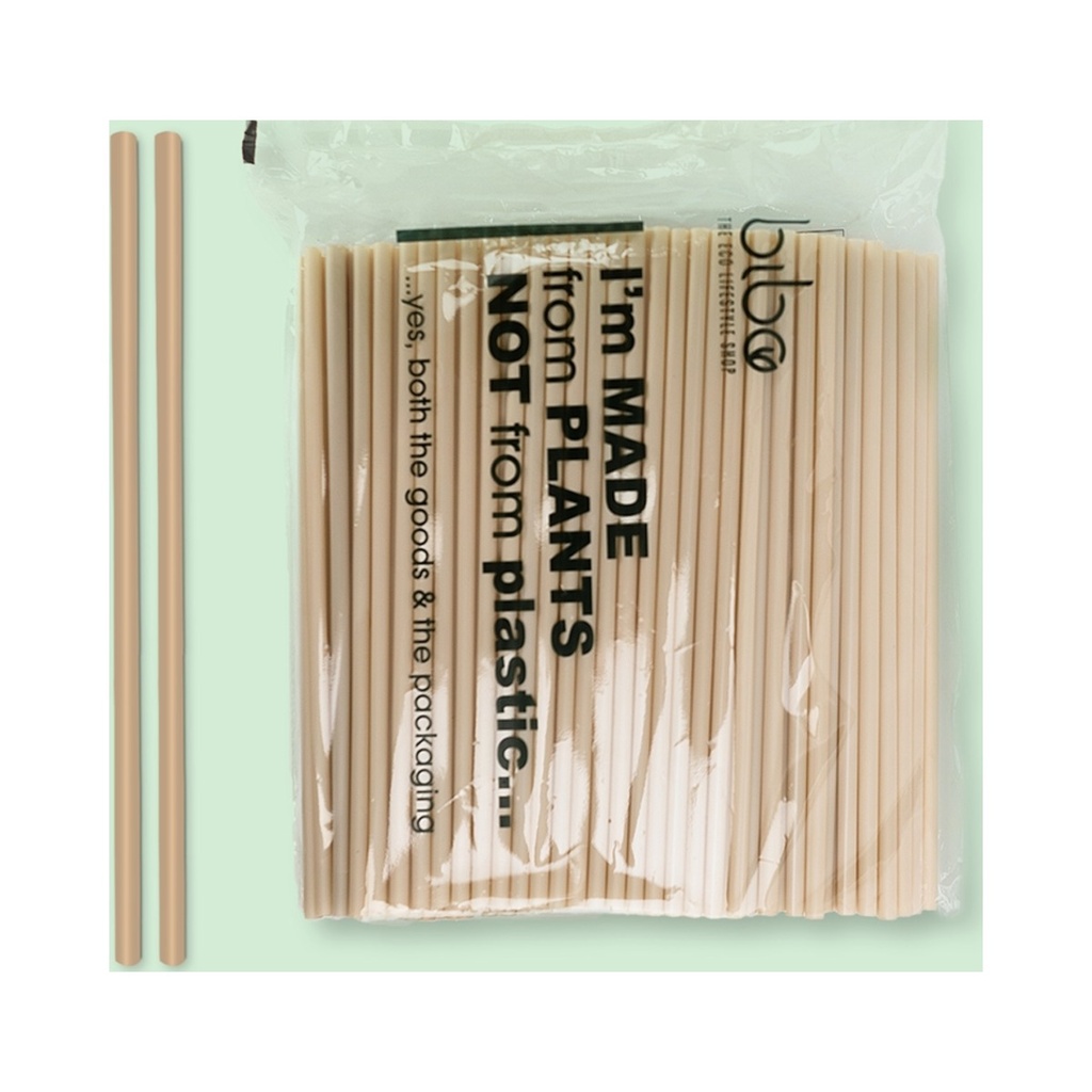 [BIBstraw6mm4000] EV.Szívószál BIO beige prémium BIBO 6,5mm 23cm 4000db/krt (250 db/csomag, 16 csomag/karton)