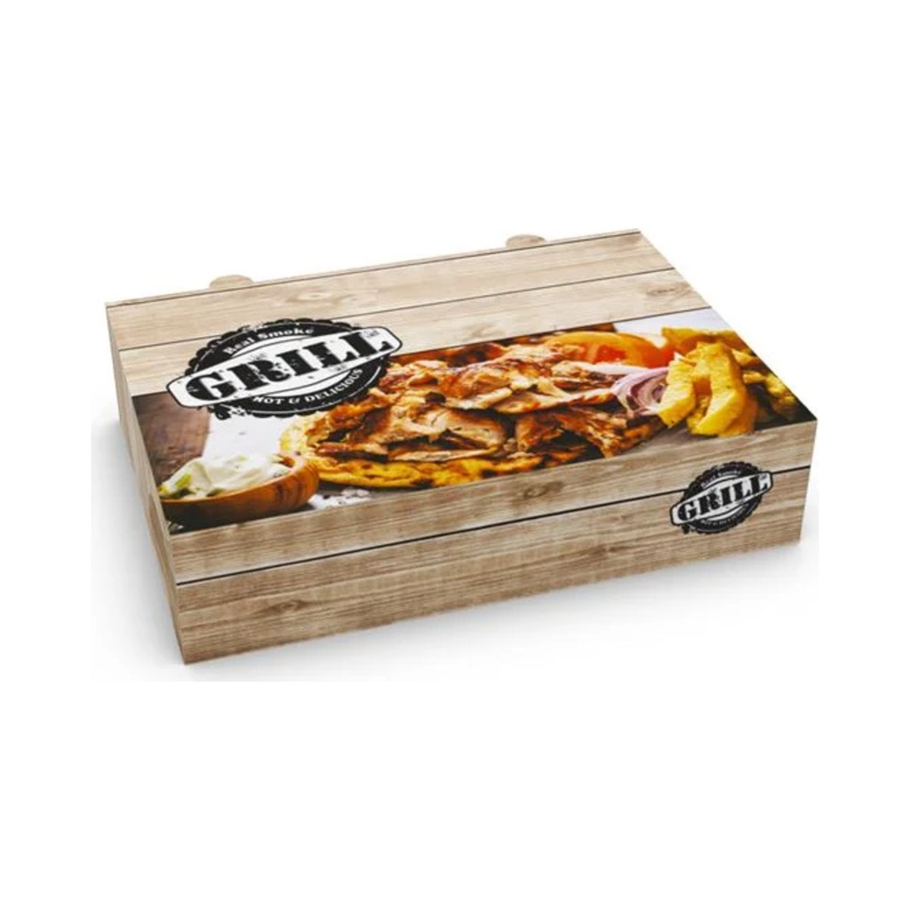 [QSF44G] Bon Appetit! Papír grilldoboz alumínium belsővel 25x17,5x6 10kg