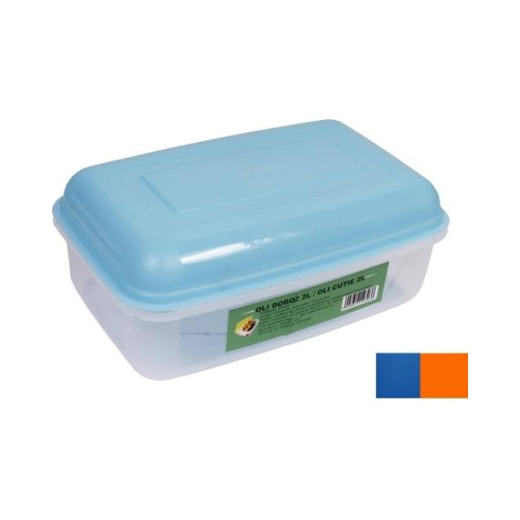 [K125] Oli műanyag doboz fedővel 2L (27,5X15X9cm) 03038 10db/cs