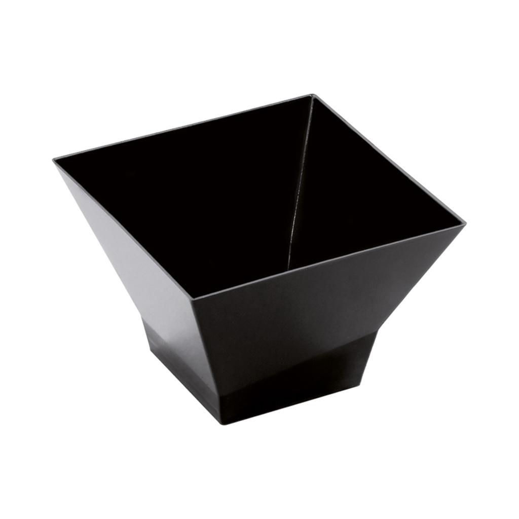 [6105-19] PAGODA desszertes tálka 350 ml fekete 12db/cs 240db/krt 105x105mm